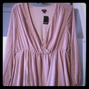 Blush colored swing dress